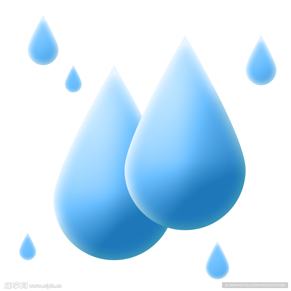 水滴水珠立体模型素材