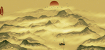 山水国风古风插画背景素材