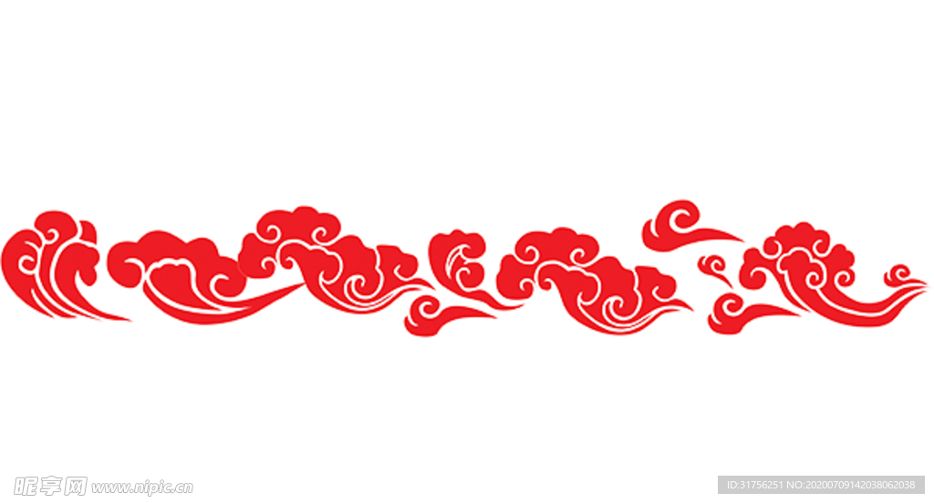 彩色祥云 PSD 透明底图片