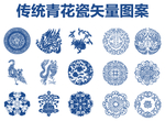 青花瓷图案 传统纹样