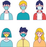 带口罩人物