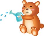 小熊浇水