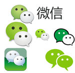 图标  微信 聊天软件 绿