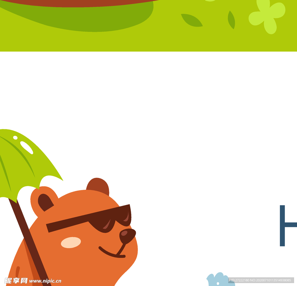 棕色土拨鼠扁平可爱土拨鼠