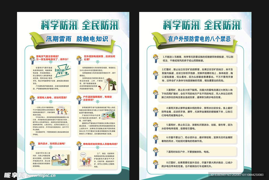 电力 防汛展板 科学防汛