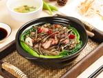 干豆角腊肉饭