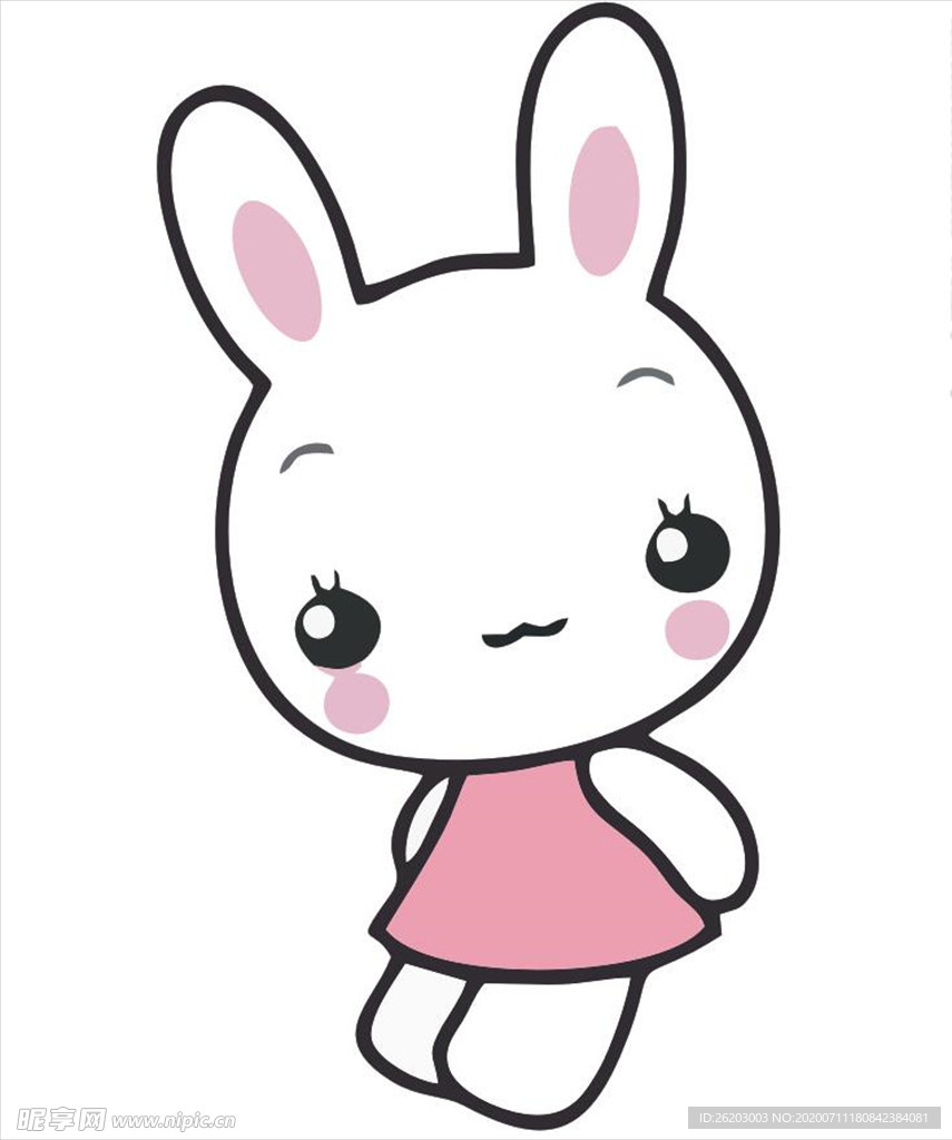 呆 卡通 可爱 兔兔
