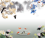 玉兰花背景墙