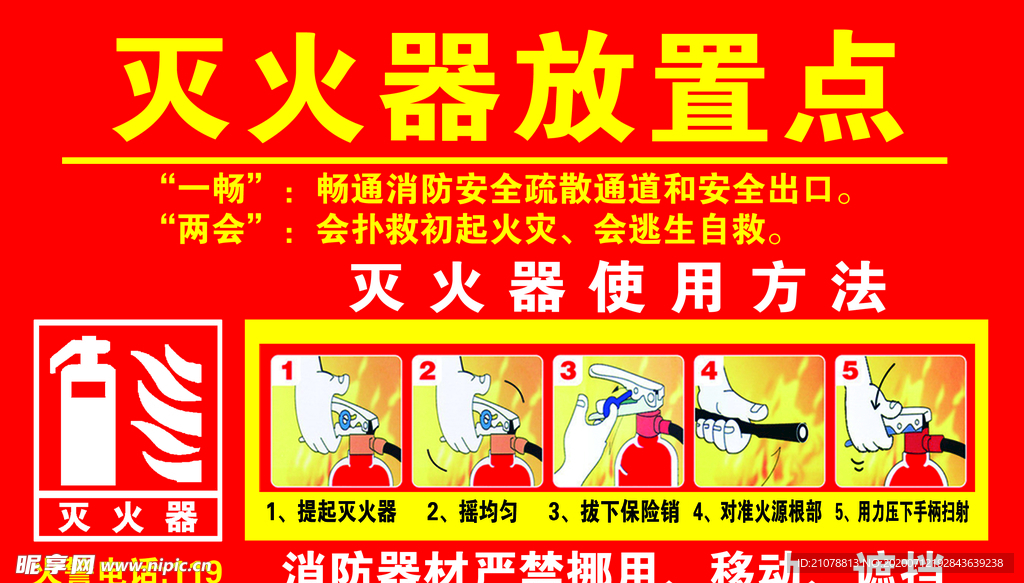 灭火器放置点