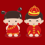 卡通中式婚礼