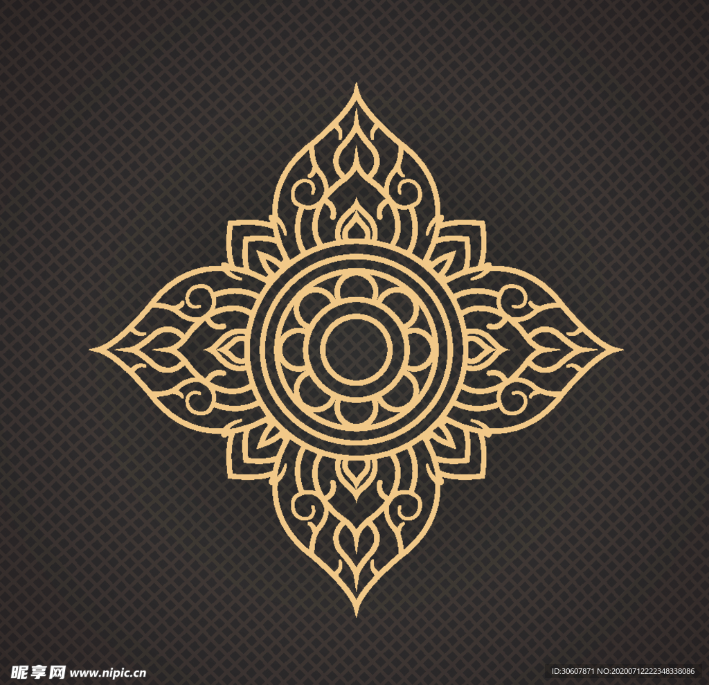 黑金花纹