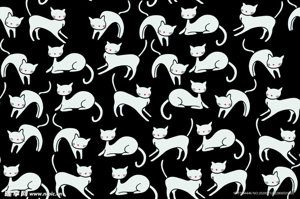 印花  小猫