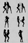 钢管舞女郎人物剪影