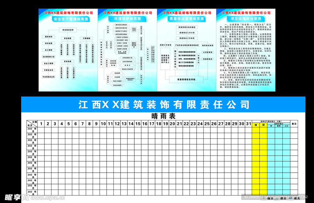 项目部制度牌