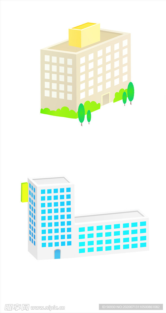 建筑商务楼元素