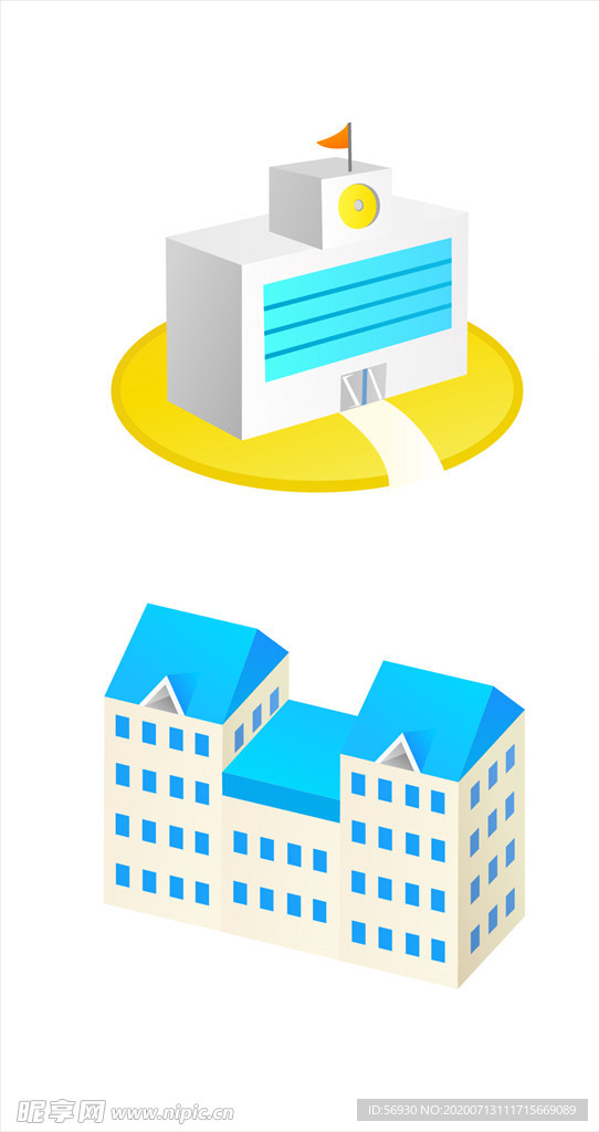 学校校园建筑元素