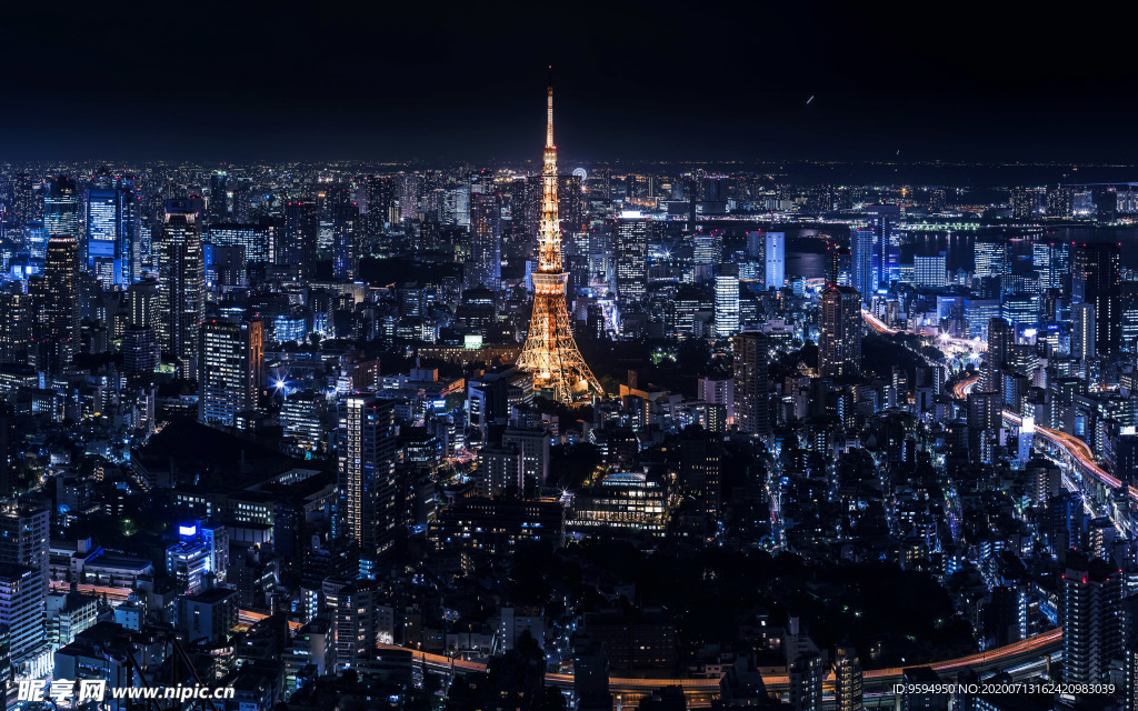 日本 东京 全景 塔 夜景