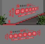 楼梯间党建文化墙