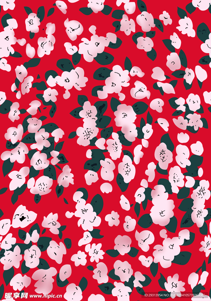 数码印花 花朵