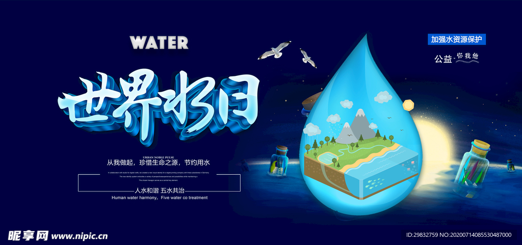加强水资源保护宣传海报
