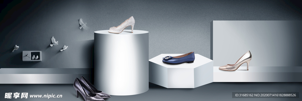 高跟鞋展示海报