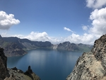 长白山天池自然风景5A景区蓝天