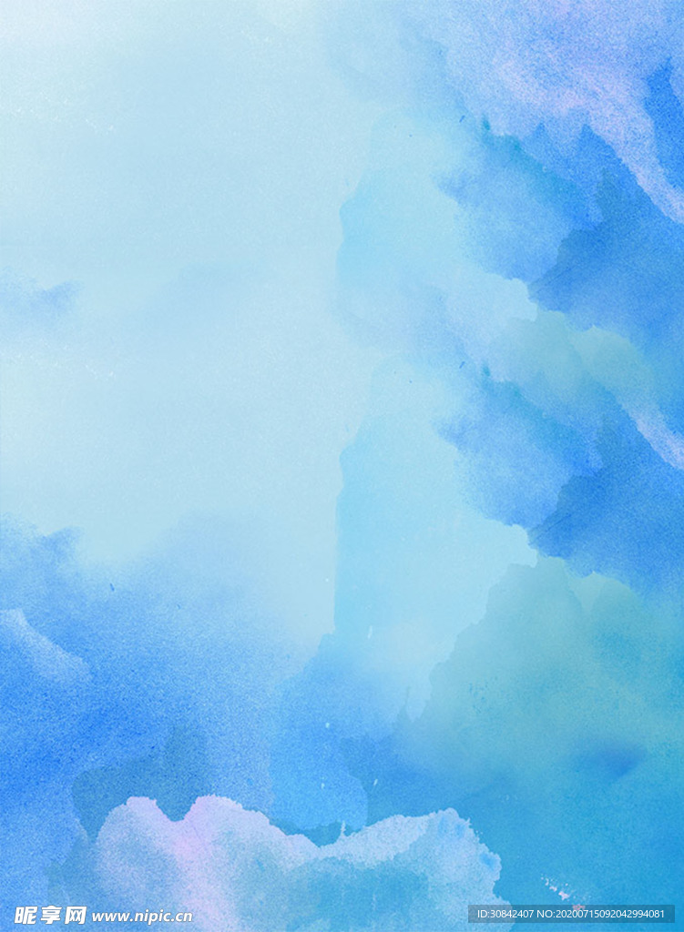 淡蓝色水彩淡彩背景
