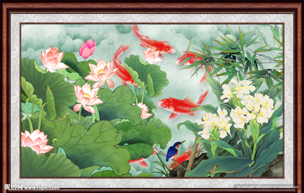 国画荷花