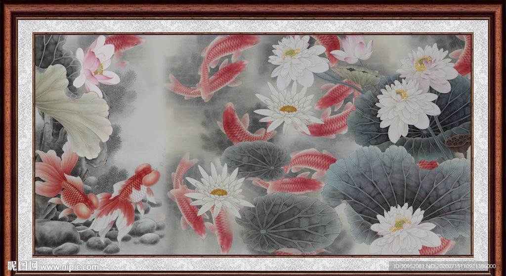 国画荷花