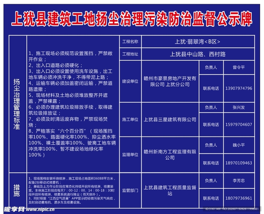 建筑工地扬尘治理污染防治监督