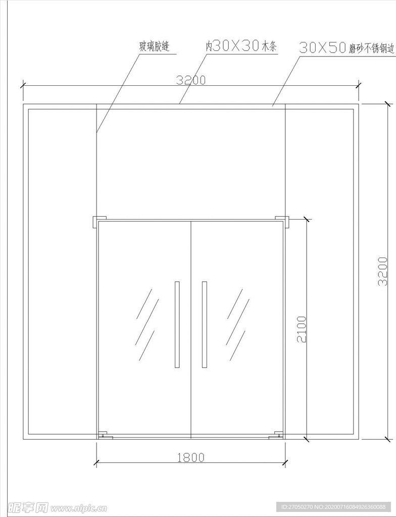 玻璃门示意图