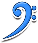 手绘音符蓝色