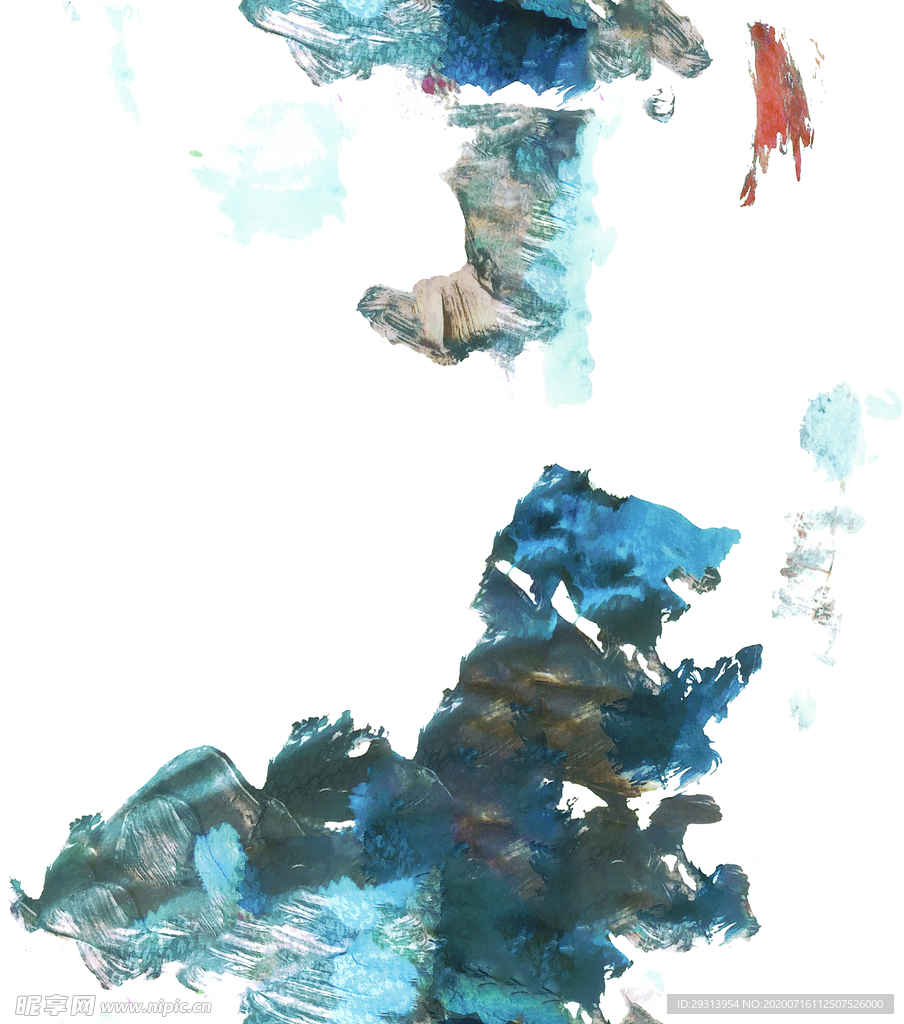 数码印花 石头 山水