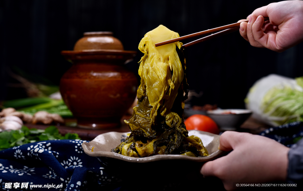 酸菜美食食材餐饮背景素材