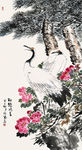 松鹤同春 98x186cm