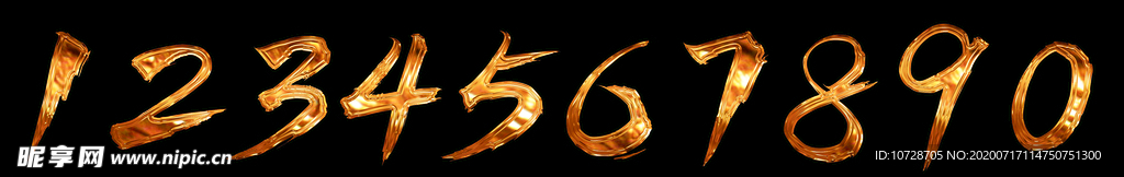 金属数字
