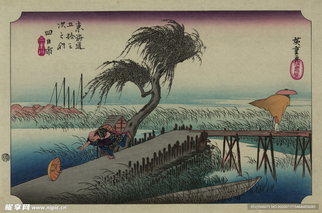 日本街景风景浮世绘