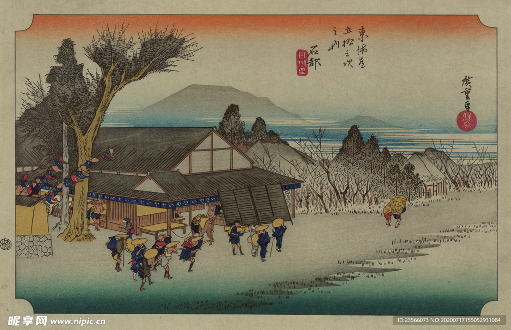 日本街景风景浮世绘