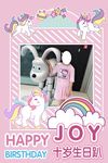 独角兽JOY生日展板