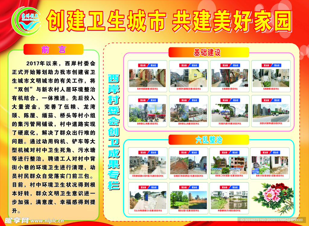 环境整治卫生对比图