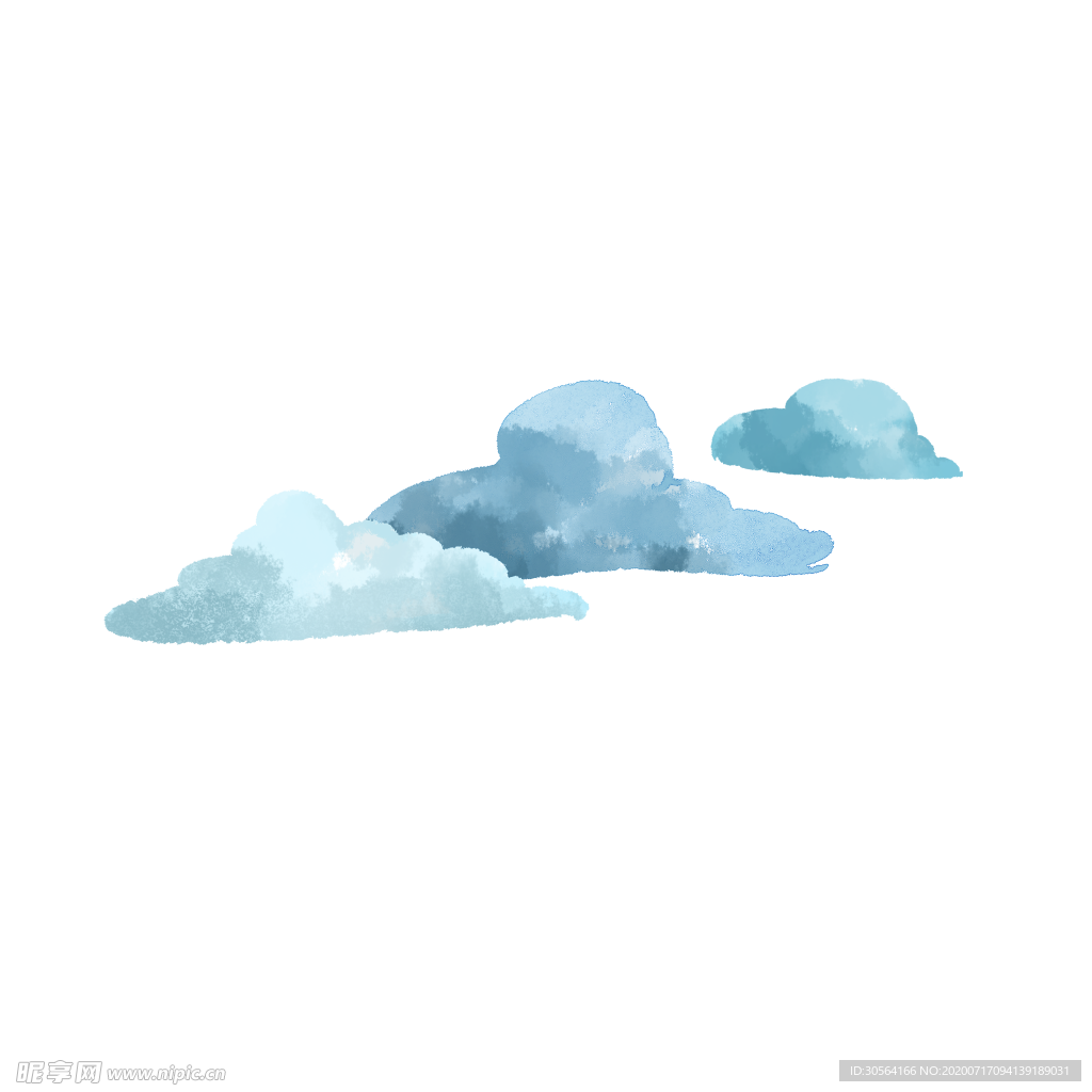 云朵云层插画卡通背景素材