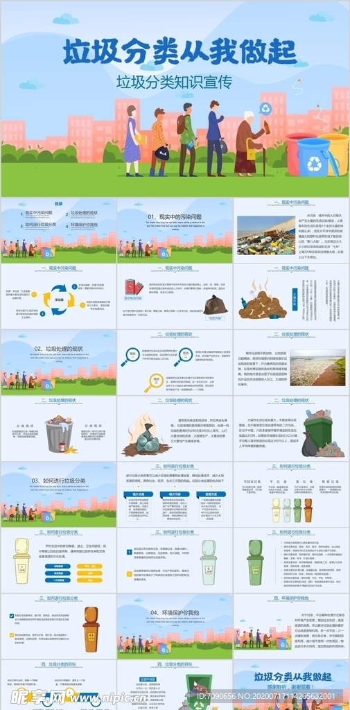 垃圾分类PPT主题