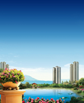 地产湖景