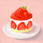手绘小蛋糕插画