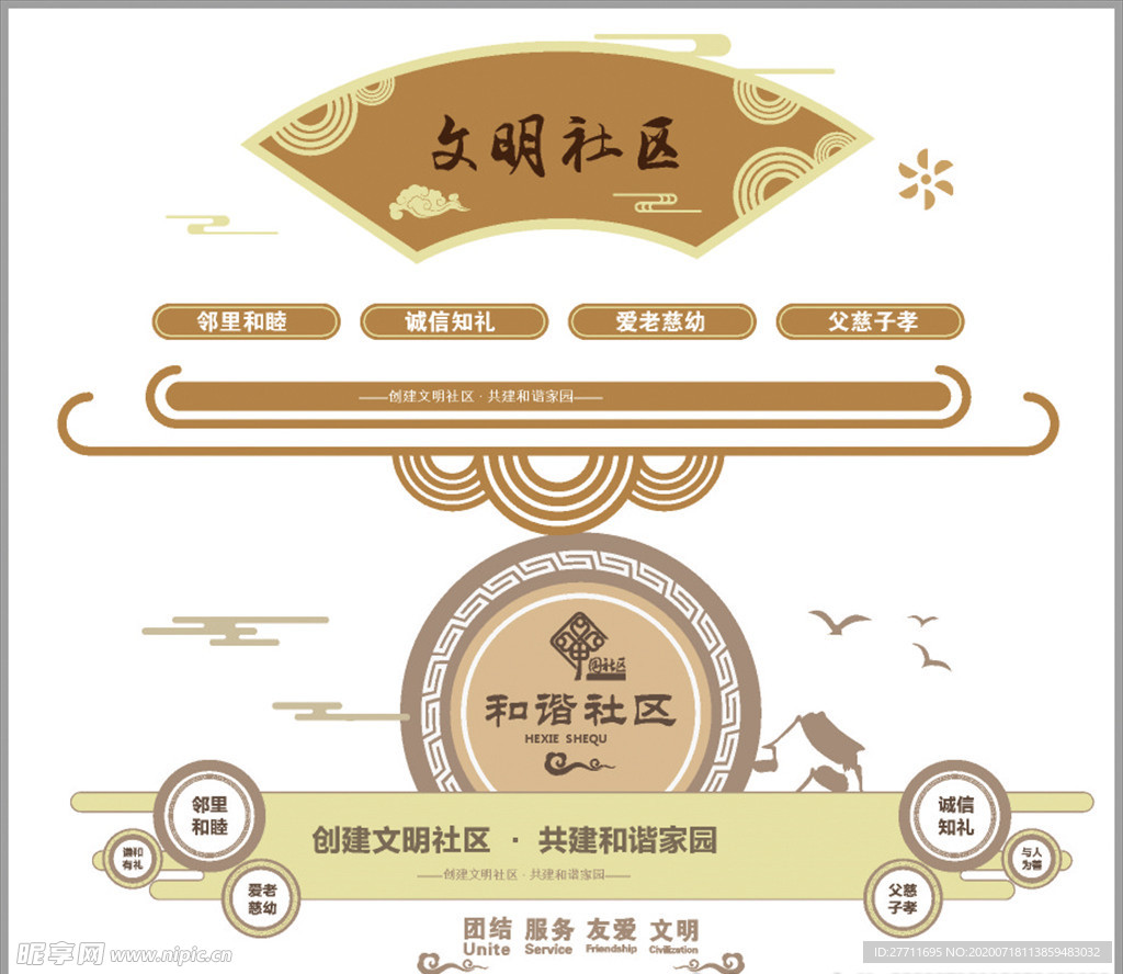 和谐社区 文明社区 社区宣传
