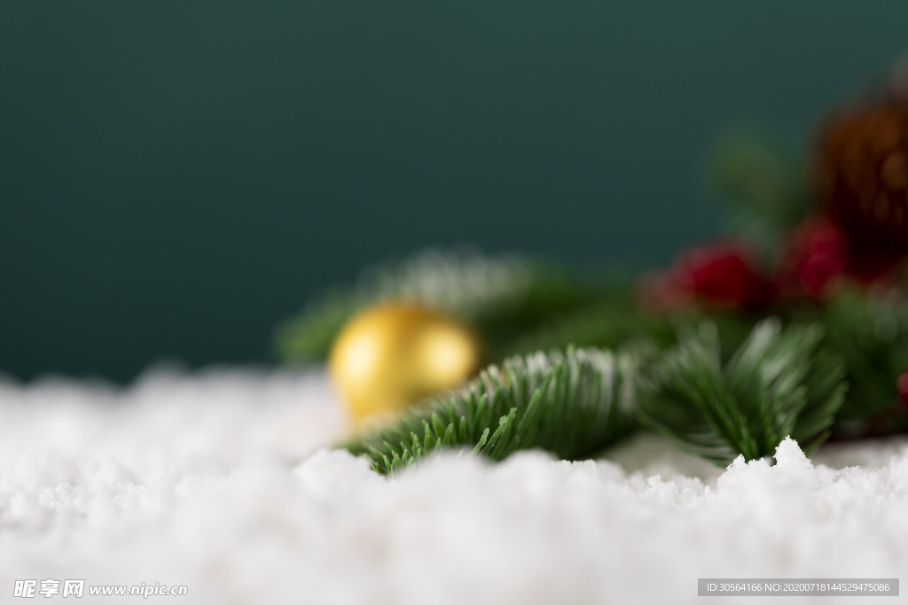圣诞节节日白雪留白背景素材