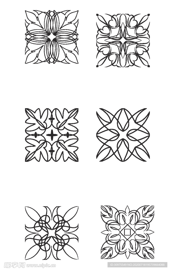 矢量花纹图案