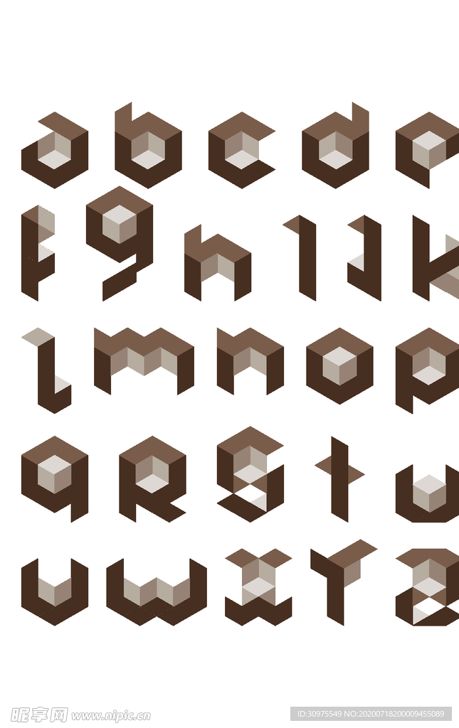 方块艺术字母