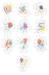 彩虹渐变字母