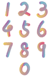 毛绒渐变数字